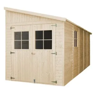 Timbela - Abri de Jardin en Bois 10 m² - extérieur H244 x 514 x 218 cm... pas cher