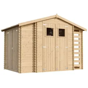 Comparateur de prix : Abri de jardin en bois 3,53 m² + 0,97 m² + 0,97 m² TIMBELA M389+M389G ...