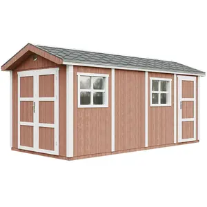 Comparateur de prix : TIMBELA Abri de jardin qualité premium 11,47 m² - h252x250x530 cm - rouge