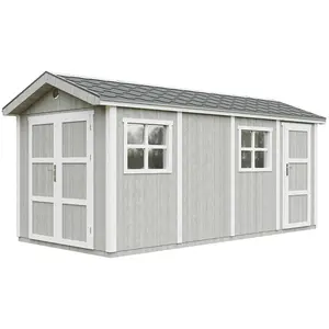 Comparateur de prix : TIMBELA Abri de jardin qualité premium 11,47 m² - h252x250x530 cm - gris
