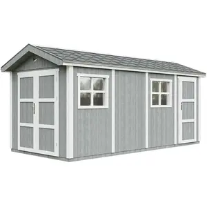 Comparateur de prix : TIMBELA Abri de jardin qualité premium 11,47 m² - h252x250x530 cm - gris