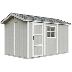 TIMBELA Abri de Jardin Qualité Premium 8,68 m² - H252x250x412 cm - Constructio... pas cher
