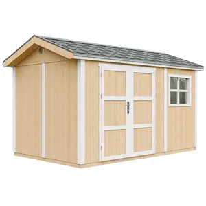TIMBELA Abri de Jardin Qualité Premium 8,68 m² - H252x250x412 cm - Constructio... pas cher