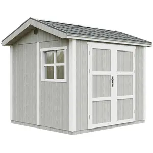 TIMBELA Abri de Jardin Qualité Premium 5,9 m² - H252x250x294 cm - Construction... pas cher