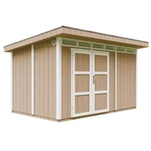 TIMBELA Abri de jardin qualité premium 9m² l412xl279xh237 cm - marron
