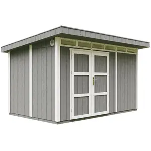 Comparateur de prix : Abri de Jardin Qualité Premium 9m² / L412xL279xH237 cm - Timbela M904A-CAVERN STEEL
