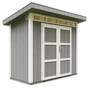 Comparateur de prix : TIMBELA Abri de jardin qualité premium 3m² l161xl294xh239 cm - gris foncé