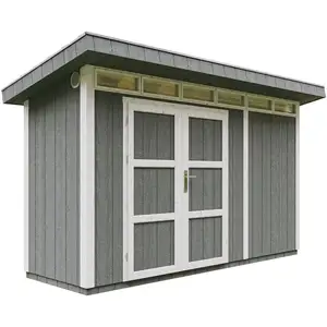Comparateur de prix : TIMBELA Abri de jardin qualité premium 4m² l161xl412xh239 cm - gris foncé