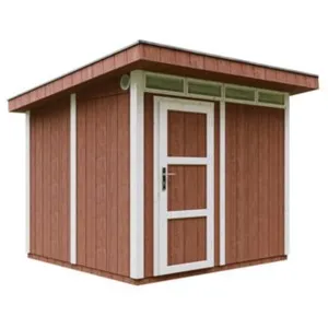 TIMBELA Abri de jardin qualité premium 6m² l294xl279xh237 cm - rouge pas cher