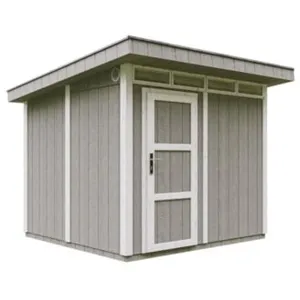 TIMBELA Abri de jardin qualité premium 6m² l294xl279xh237 cm - gris pas cher
