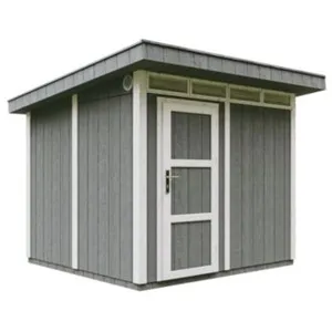 TIMBELA Abri de jardin qualité premium 6m² l294xl279xh237 cm - gris foncé pas cher