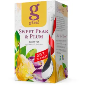 Thé noir g’tea! Sweet Pear &amp; Plum, 20 sachets.