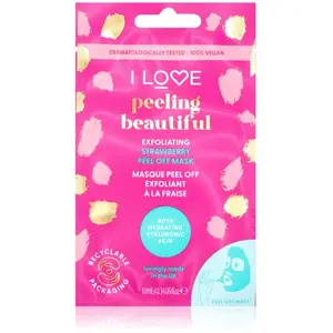 I Love Peeling Beautiful masque peel-off visage avec effet exfoliant 10 ml