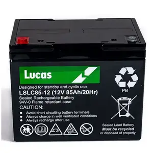 Lucas - Batterie Plomb Etanche Stationnaire et Cyclage vrla agm LSLC85... pas cher