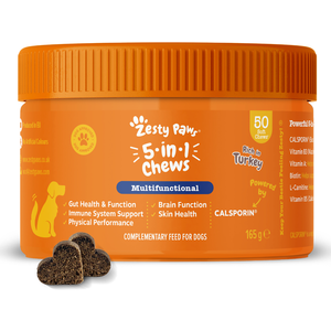 bouchées à mâcher Zesty Paws 5-en-1 à la dinde, 50 bouchées à mâcher, ... pas cher