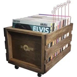 Comparateur de prix : Retro Musique KXRM 25 caisse en bois pour 100 disques vinyles
