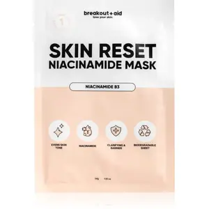 breakout + aid Skin Reset Niacinamide Mask masque tissu à la niacinami...Vendu parnotino