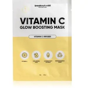 breakout + aid Vitamin C Glow Boosting Mask masque tissu à la vitamine...Vendu parnotino