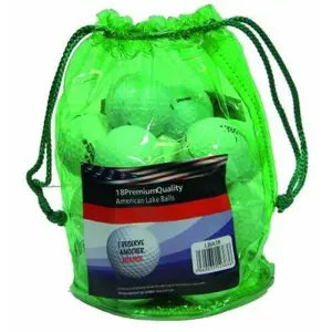 Comparateur de prix : Longridge pack de 18 balles de golf du lac sac pvc blanc