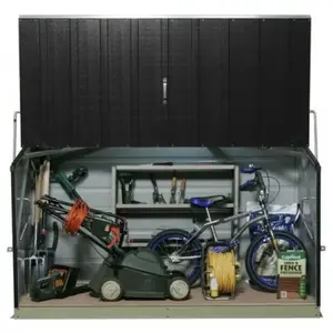Comparateur de prix : TRIGEMA Coffre de rangement métal 1500L anthracite - 1,51m² utile - Storeguard
