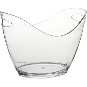 Petit seau à champagne transparent - 27cm pas cher