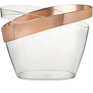 Seau à champagne à bandes de cuivre 30cm pas cher