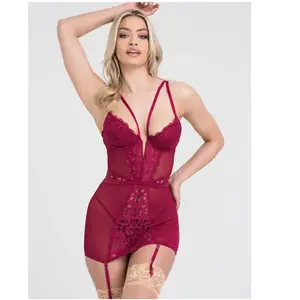 Lovehoney Lingerie Nuisette porte-jarretelles Parisienne bordeauxVendu parespaceplaisir