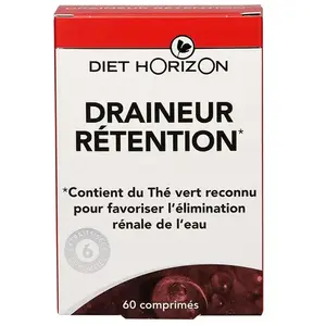 Comparateur de prix : Diet Horizon Draineur Rétention 60 comprimés