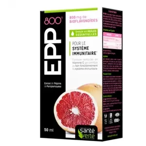 Comparateur de prix : Santé Verte EPP 800+ Extrait de Pépins de Pamplemousse 50ml