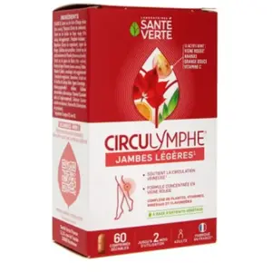 Comparateur de prix : Santé Verte Circulymphe jambes légères 60 comprimés