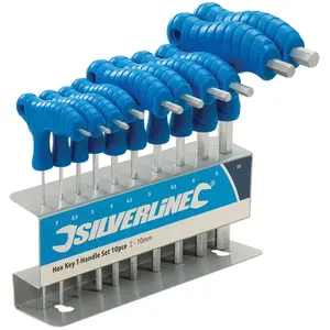 SILVERLINE Jeu de 10 clés mâles à poignée en T pas cher