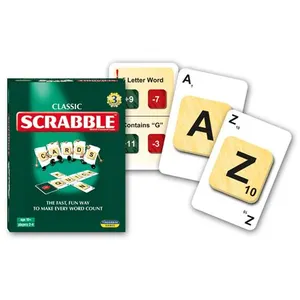 Scrabble cartes - 3 jeux en 1 - MEGABLEU pas cher