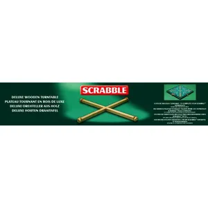 Jeu de société Scrabble Megableu Plateau Tournant en Bois de Luxe pas cher