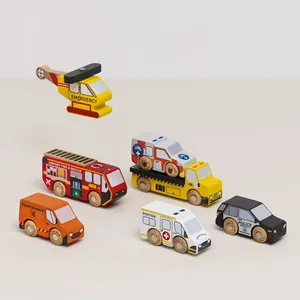 Comparateur de prix : Non communiqué Set De Véhicules Et Hélicoptère De Sauvetage - 7 Pièces
