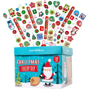 THE TWIDDLERS 100 Jouets de Fête de Calendrier de l'Avent de Noël avec Boîte pour Enfants - Anniversaires, Pochettes Surprises, Sacs Bonbons, Remplisseur de Chaussettes pas cher