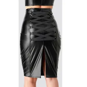 Jupe effet cuir Fierce M