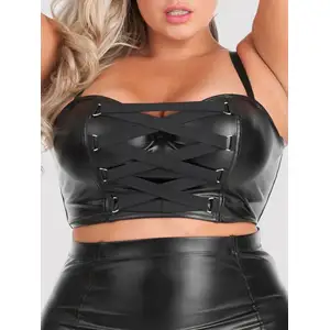 Soutien-gorge top effet cuir Fierce 3X/4X pas cher