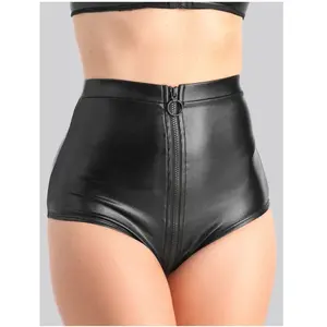 Lovehoney Lingerie Culotte Ouverte à Zip Fierce Wetlook Noir