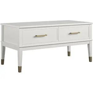 CosmoLiving by Cosmopolitan Table basse avec plateau relevable en mélaminé blanc pas cher