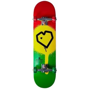 Blueprint Spray Heart V2 Skateboard Complet (8" - Rasta 2)