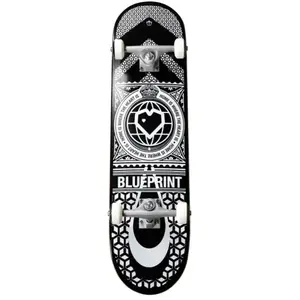 Skateboard Complet Blueprint Home Heart (8" - Noir/Blanc)Vendu parskatepro