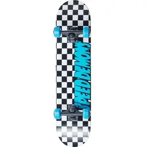 Comparateur de prix : Skate Shortboard - SPEED DEMONS - Checkers Noir/Bleu - 8.0 - Pour enfants - Mixte