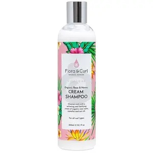 Flora & Curl Shampoing crème - Rose & miel - Cheveux bouclés - 300 ml pas cher
