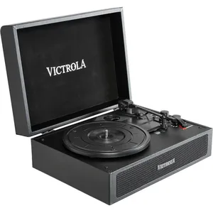 Victrola Premium Platine Vinyle Valise Vintage Bluetooth - Noir pas cher