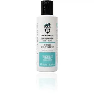 Slick Gorilla Coloration capillaire semi-permanente végétalienne et non testée sur les animaux Turquoise 100 ml pas cher