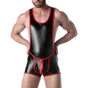 LEADER Body Singlet BRUT Noir-Rouge XL pas cher