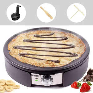 Comparateur de prix : Duronic PM152 Crêpière de 1500W avec plaque antiadhésive de 34 cm - Ac...
