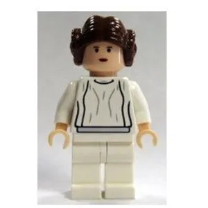 Lego Star Wars: Princess Leia (Blanc Habiller) Mini-Figurine pas cher