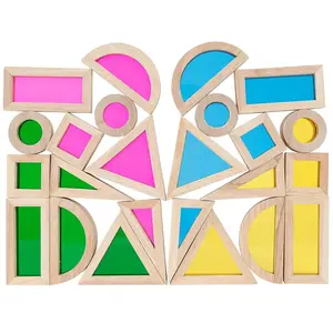 Comparateur de prix : Tickit Jouet éducatif - Formes géométriques en bois - Boite de 24 - Multicolore - A partir de 12 mois
