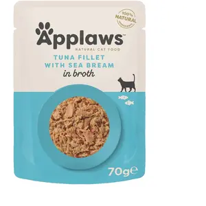 Comparateur de prix : 12x70g Sélection filet de thon, brème Applaws - Nourriture pour Chat